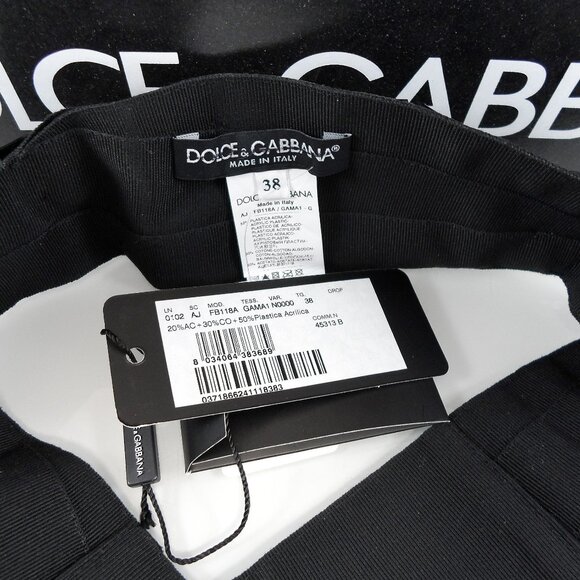 NEW$550 Dolce & Gabbana Grosgrain Embellished Studs Wide Waist Belt 38, XS 2 - Picture 8 of 10